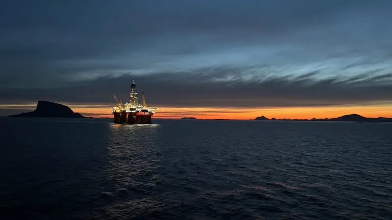 An oil rig from far away